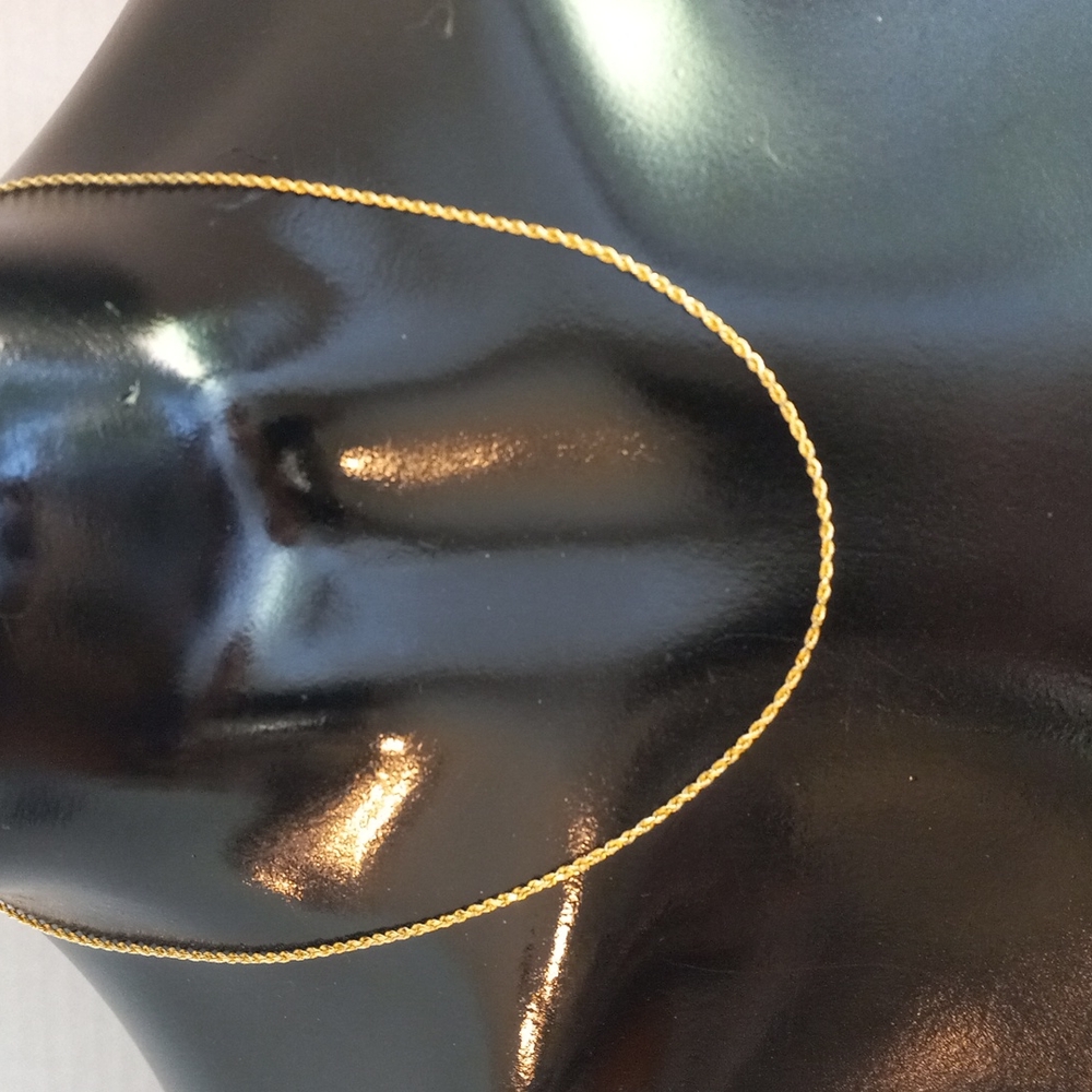 Vintage 14k Gold Diamond Cut Rope Chain
